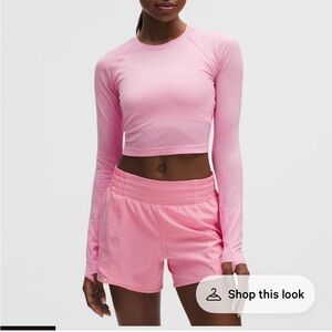 lululemon athletica Pink Long Sleeve Tee
